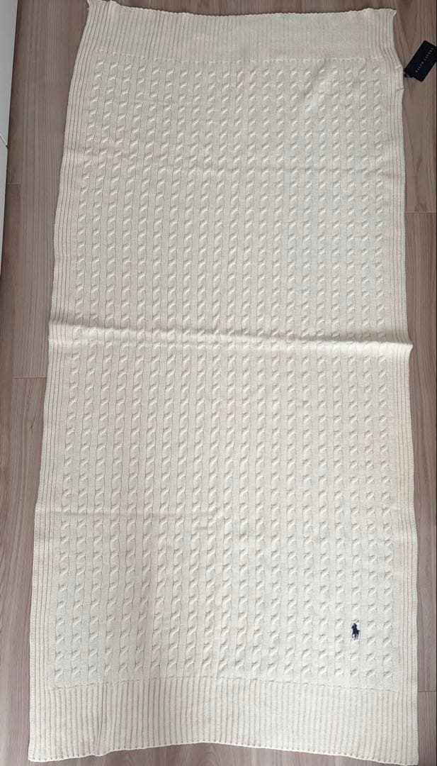 RALPH LAUREN ケーブルニット　ひざ掛け