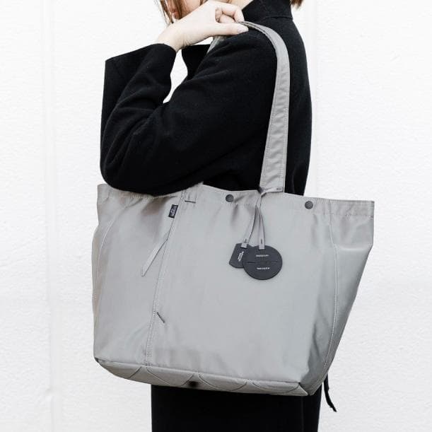PORTER＿ SHELL TOTE(L)＿ポーターシェルトートカーキグレー