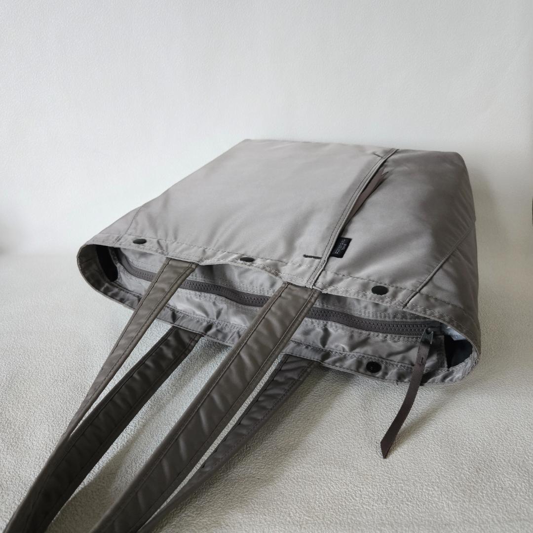 PORTER＿ SHELL TOTE(L)＿ポーターシェルトートカーキグレー