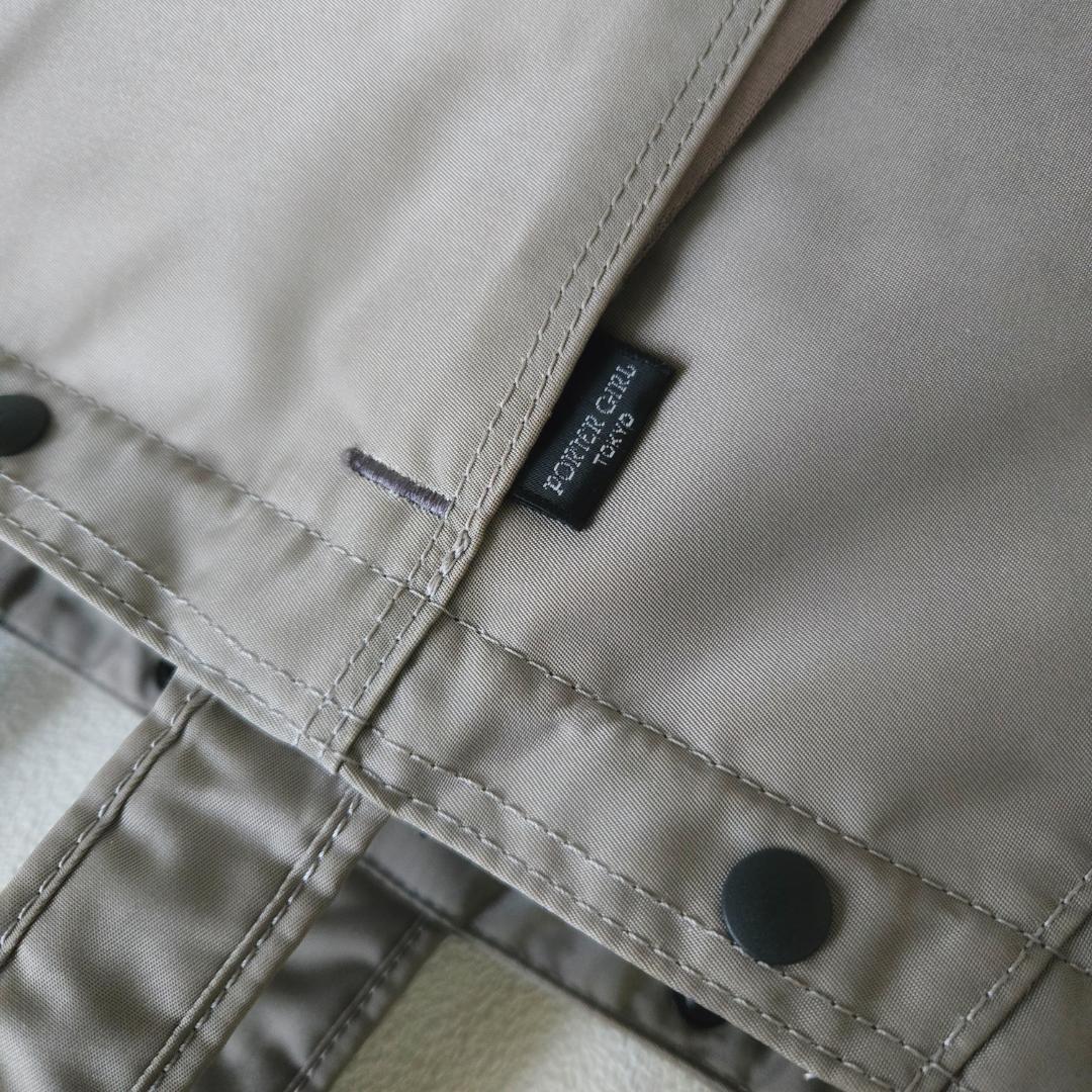 PORTER＿ SHELL TOTE(L)＿ポーターシェルトートカーキグレー
