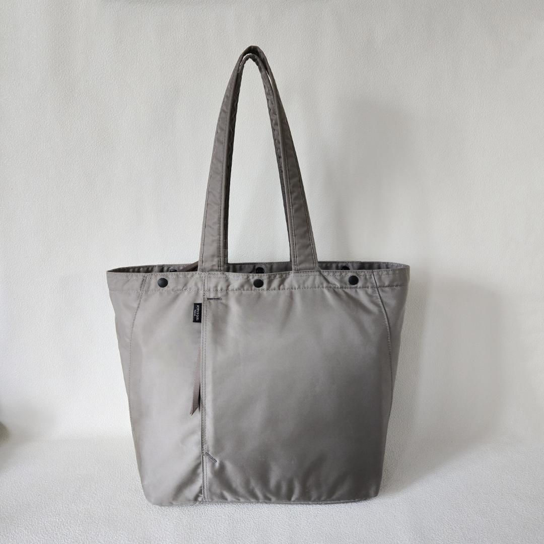 PORTER＿ SHELL TOTE(L)＿ポーターシェルトートカーキグレー