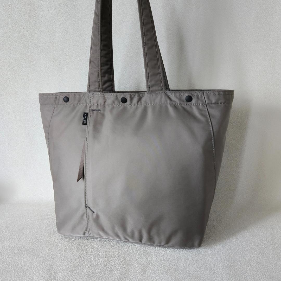 PORTER＿ SHELL TOTE(L)＿ポーターシェルトートカーキグレー