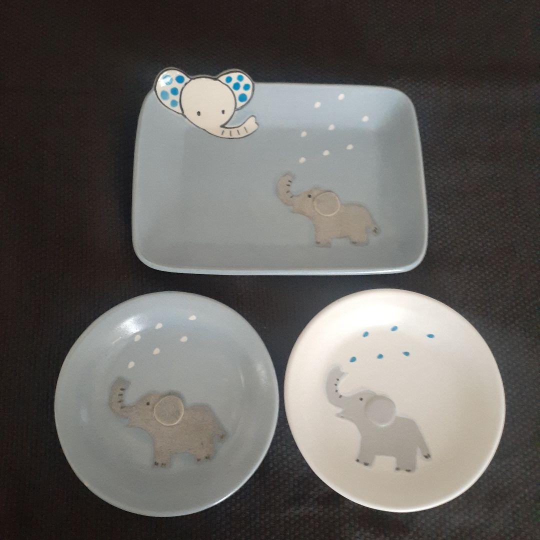 そらまめ工房 象の食器3点セット
