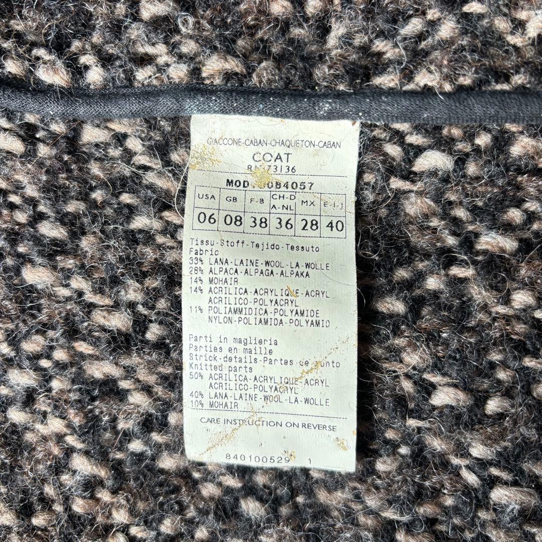 MaxMara アルパカ　モヘア　ロングコート　ビジュー　Aライン　40