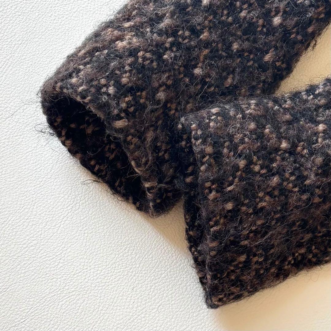 MaxMara アルパカ　モヘア　ロングコート　ビジュー　Aライン　40