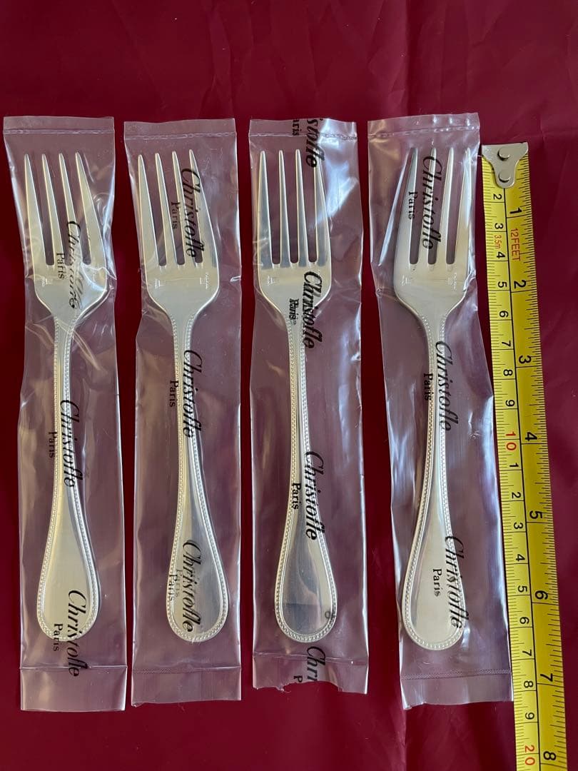 Christofle Perlesシルバーデザートフォーク5本セット