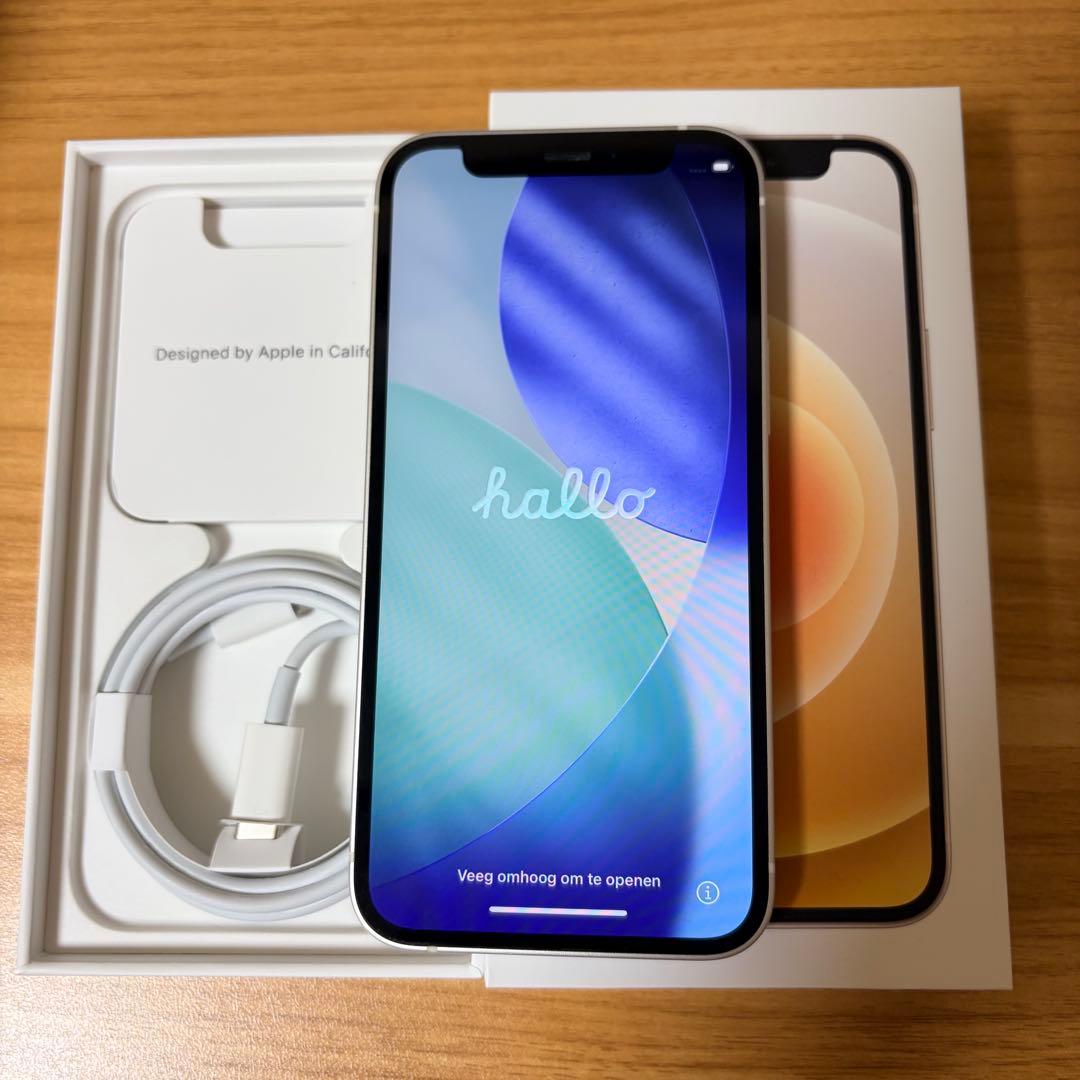 Apple iPhone 12mini 128GB ホワイト 充電ケーブル付き