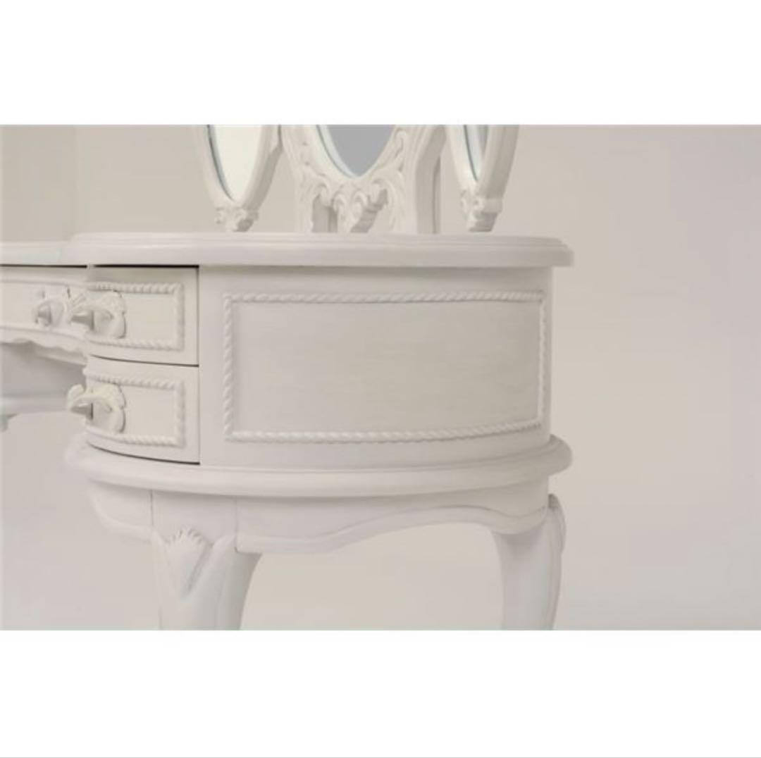 ホワイト アンティーク風 ドレッサー 約幅115cm 定価22万円