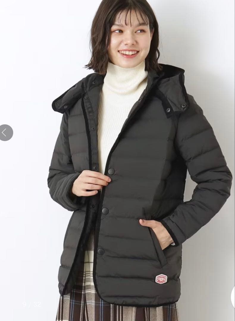 りゅら新品タグ付　バンソンエミレイユ　ステッチレスダウンコート　38 黒