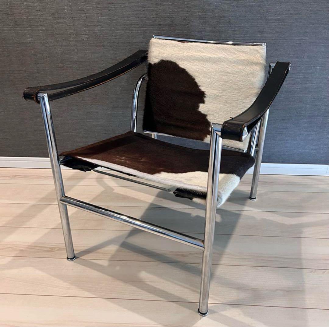 ル・コルビジェ　LC1　スリングチェア　椅子　ハラコ　レザー　リプロダクト　刻印