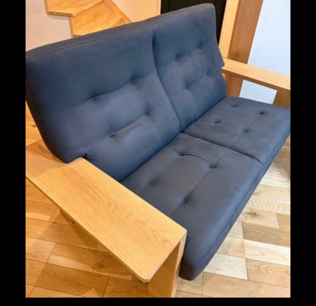 値下げしました！　カリモク　グレー　ソファ　2.5人掛け