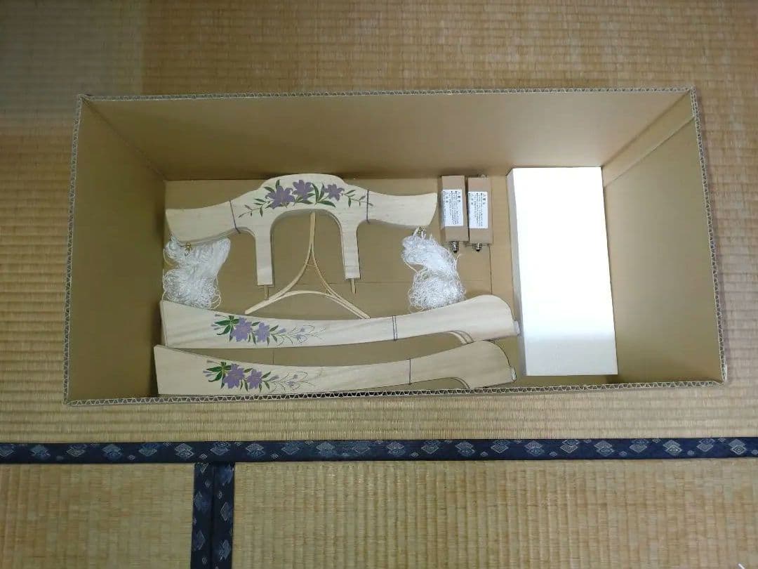 【箱付・美品】木製灯ろう　彩(あやか)１号　一対(２基)　桐素材