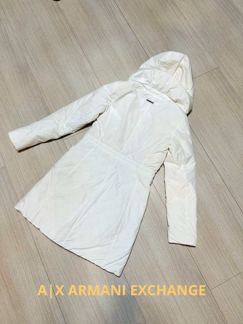 【アルマーニエクスチェンジ】ホワイトダウン フード付き 未使用