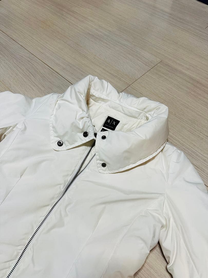 【アルマーニエクスチェンジ】ホワイトダウン フード付き 未使用