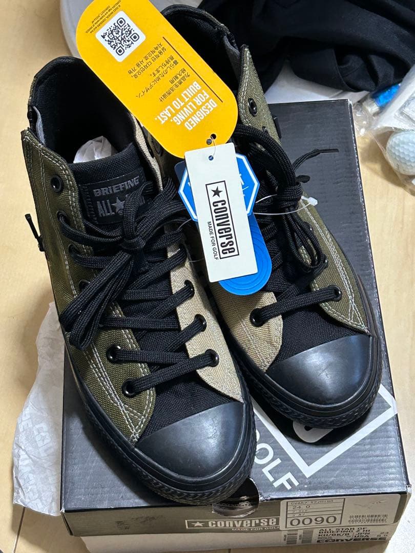 ブリーフィング コンバース ハイカット ゴルフ シューズ オールスター 24.0