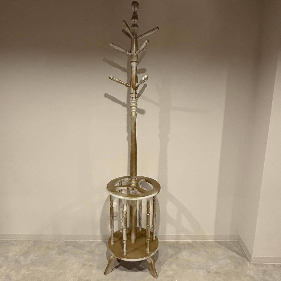 傘立て付きポールスタンド　白金　ポールハンガー