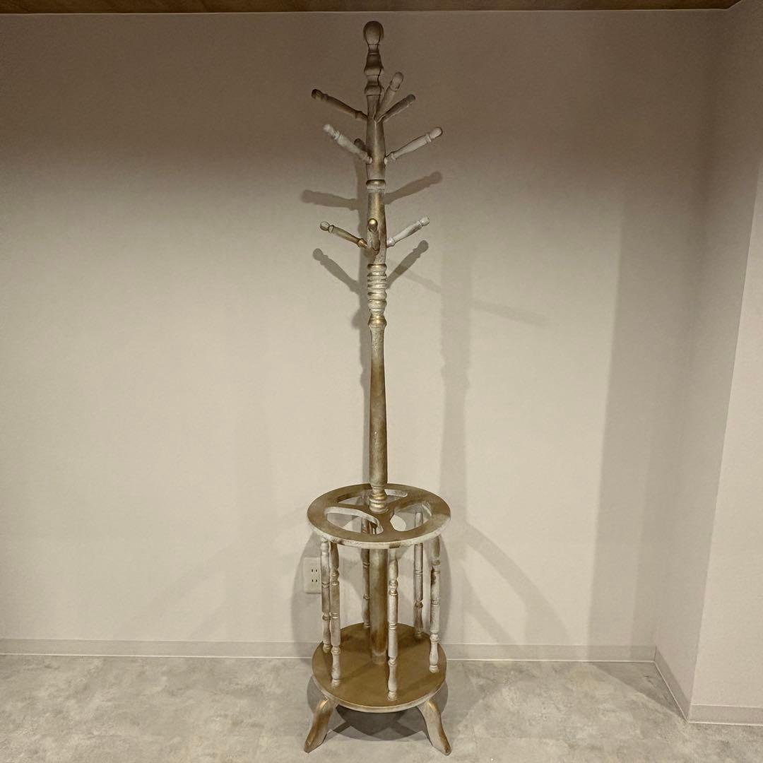 傘立て付きポールスタンド　白金　ポールハンガー