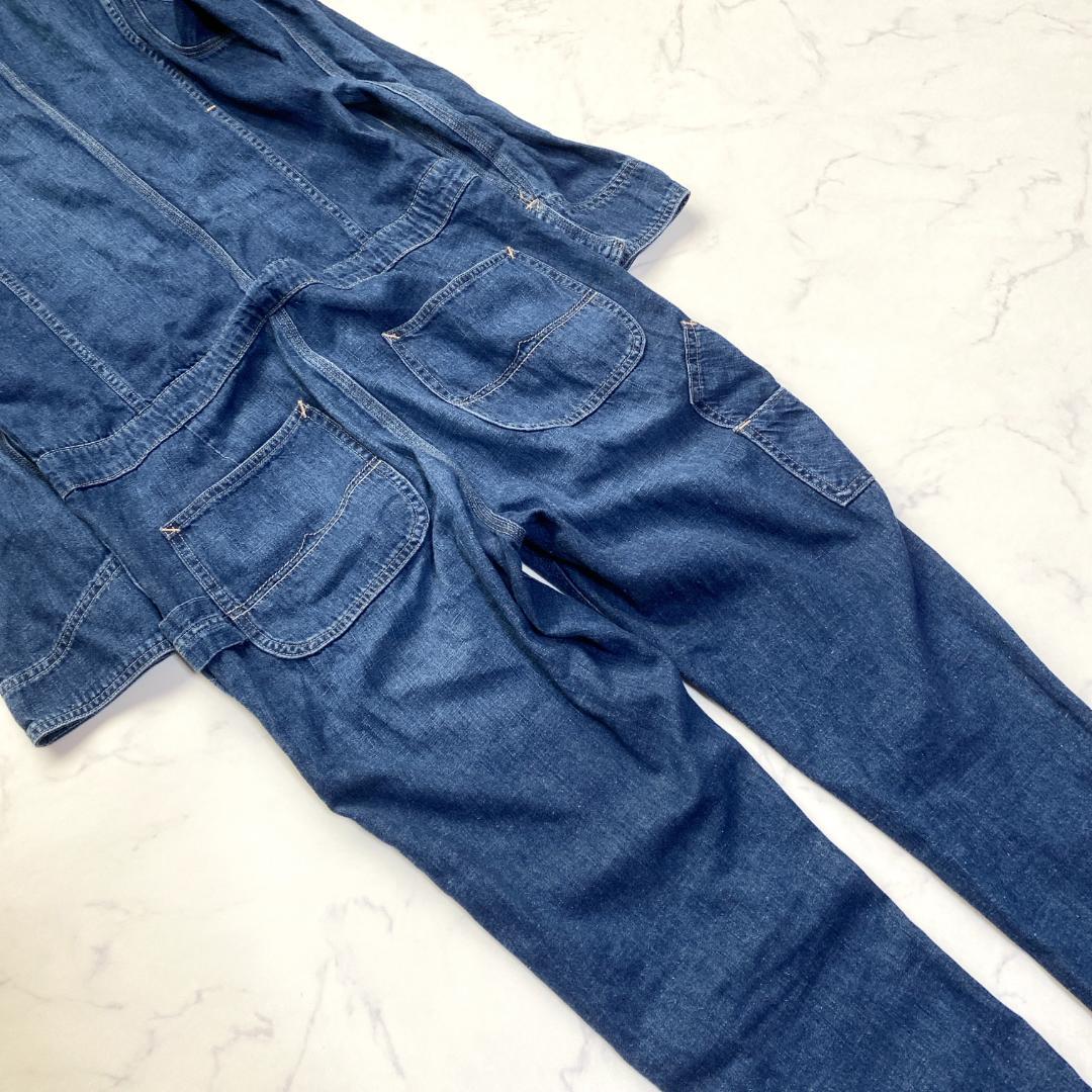 デニム&サプライ ラルフローレンジャンプスーツ オールインワン デニム 紺 M