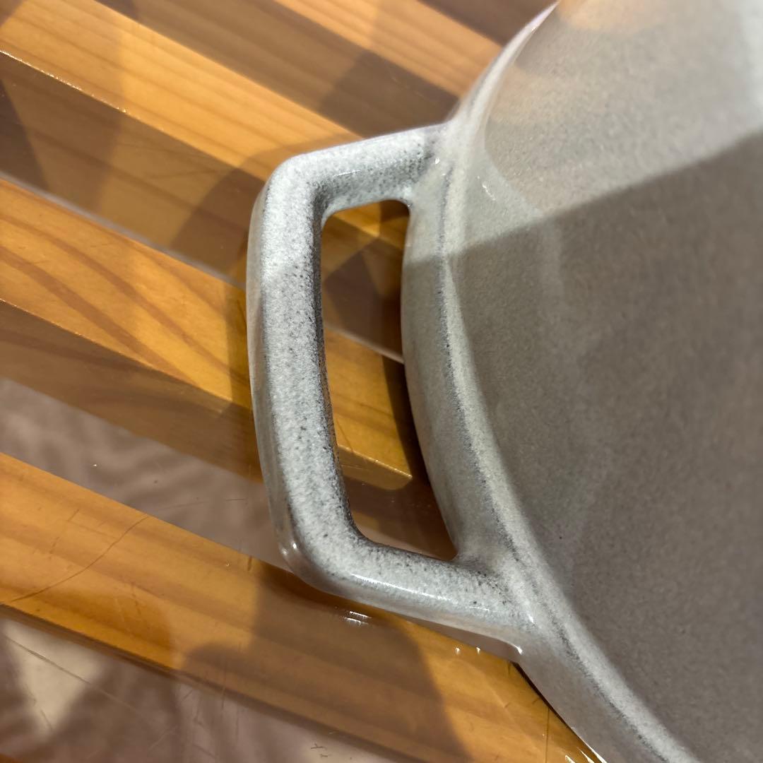 美品　STAUB ラ・ココット カンパーニュ　18cm グレー　ストウブ