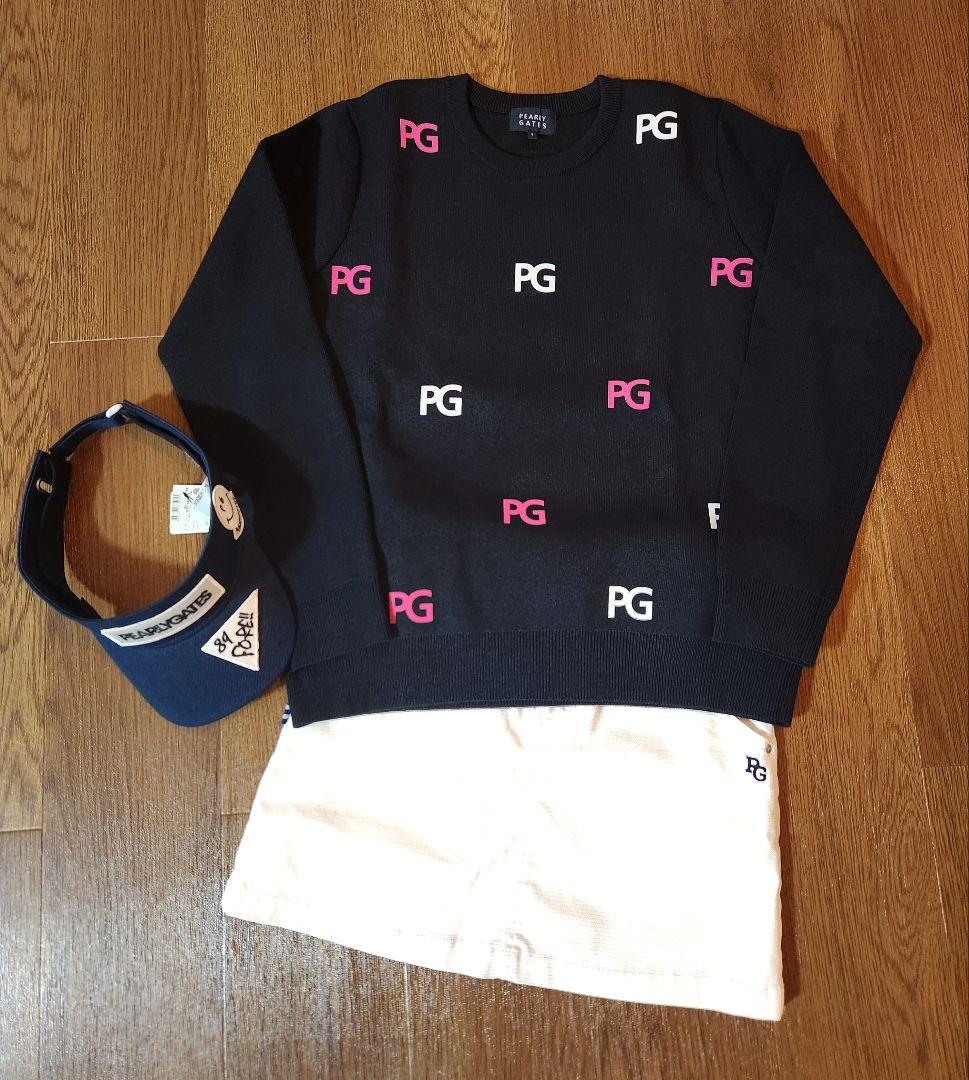 【新品未使用】パーリーゲイツ 肉厚ニット ネイビー