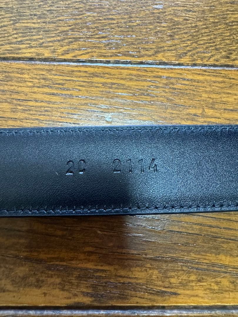 【未使用品】 PRADA メンズ レザーベルト ブラック サイズ80