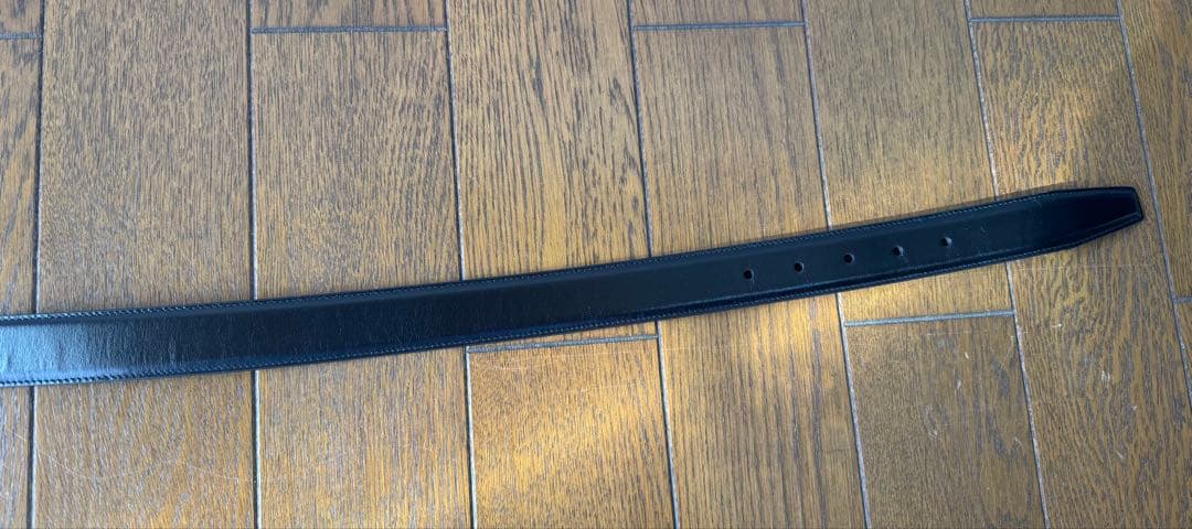 【未使用品】 PRADA メンズ レザーベルト ブラック サイズ80