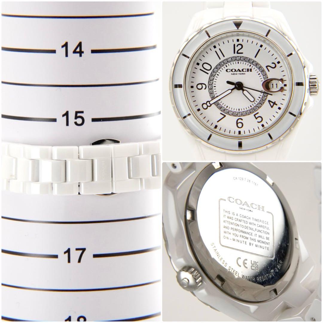 【新品電池•回路検査済】COACH　コーチ　腕時計　セラミックベルト レディース