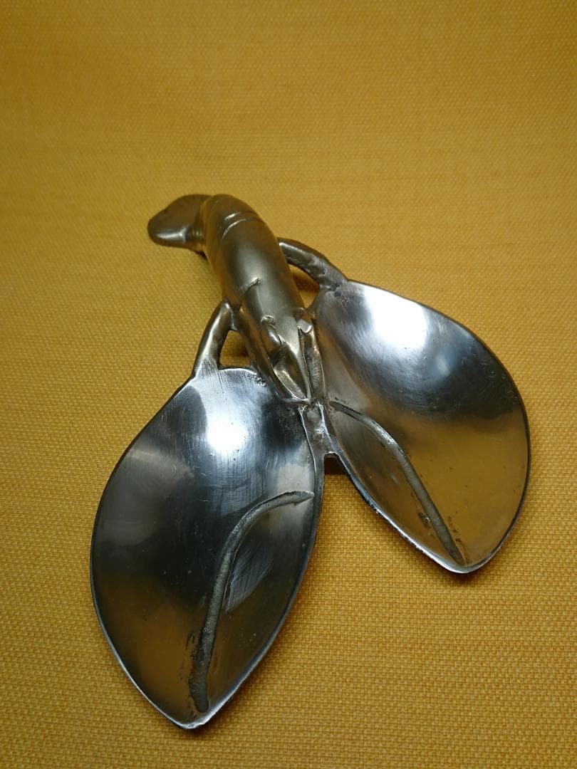 ビンテージ　ザリガニ　銅製　トレー　置物　インテリア　工芸品　美術品　A1290