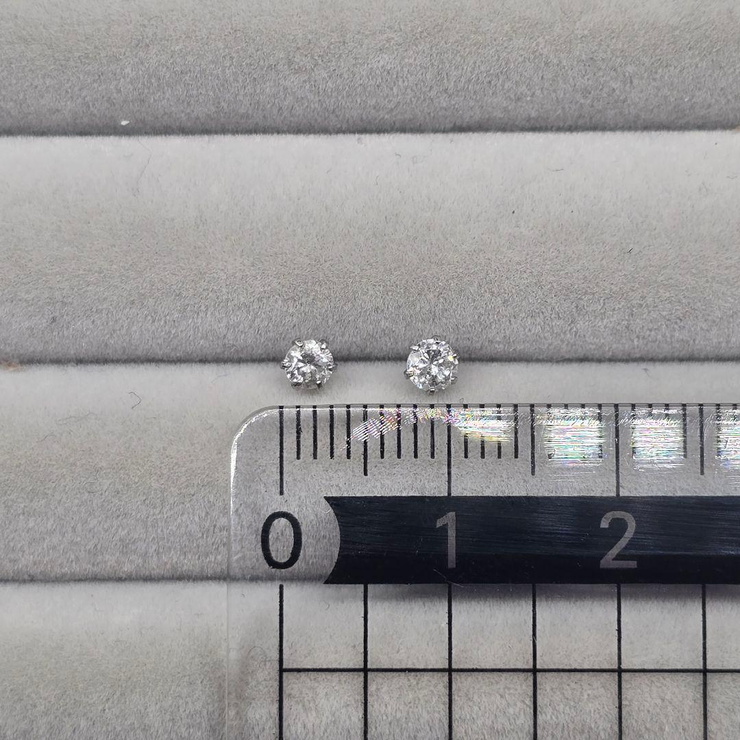 pt900 ダイヤモンドピアス　両耳　0.13ct×2