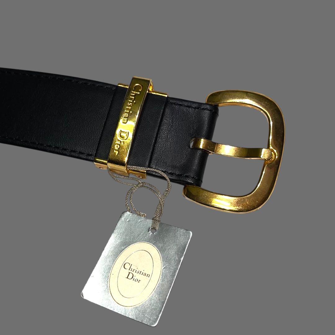 小物 Christian Dior Black leather belt