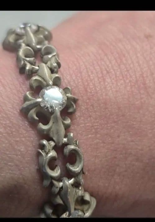 キュービック　シルバー925ブレスレット。