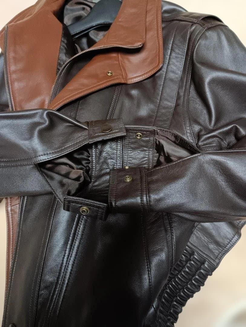 レザー ダブルカラー ジャケット