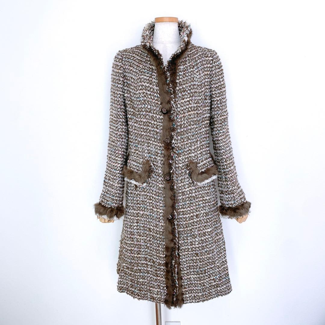 【美品✨】定価20万❤️エポカ✨サイズ40✨ラビットファー✨ロングコート✨日本製