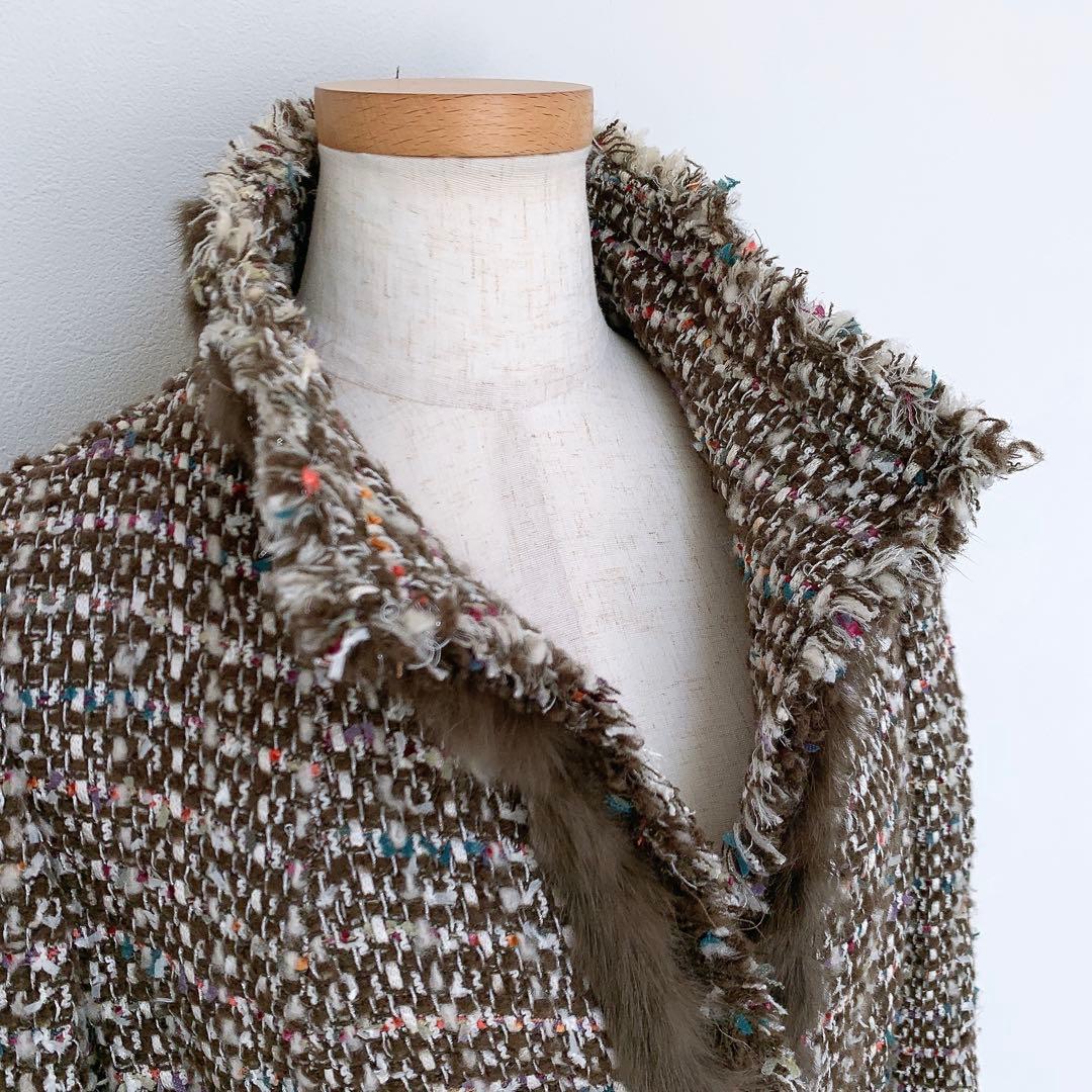 【美品✨】定価20万❤️エポカ✨サイズ40✨ラビットファー✨ロングコート✨日本製