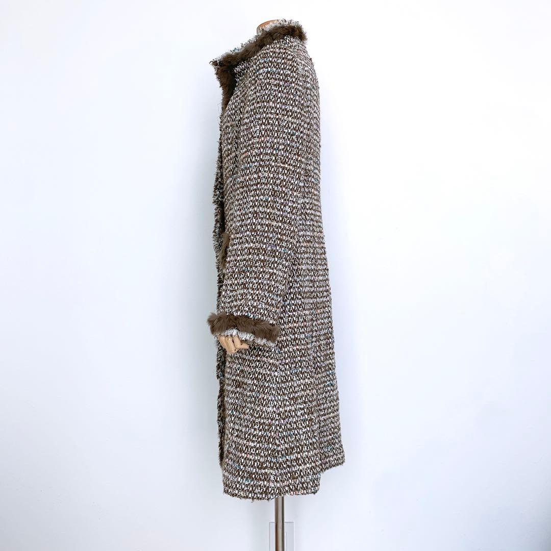 【美品✨】定価20万❤️エポカ✨サイズ40✨ラビットファー✨ロングコート✨日本製