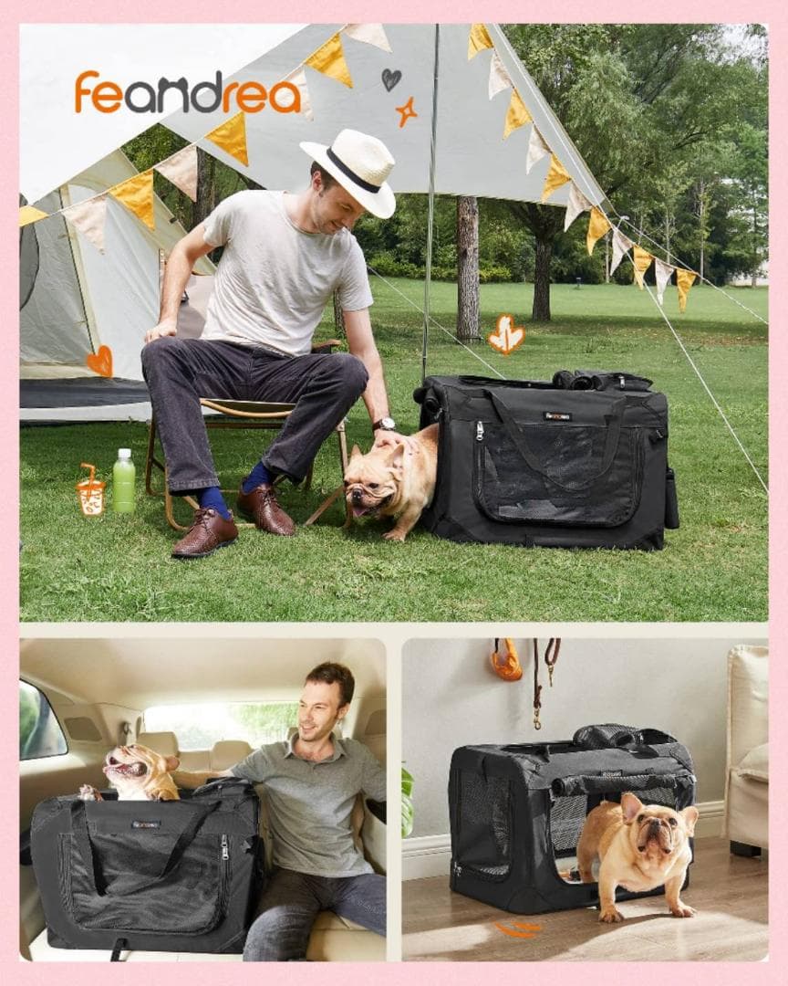 持ち運び 便利 折りたたみ式 ペットキャリー