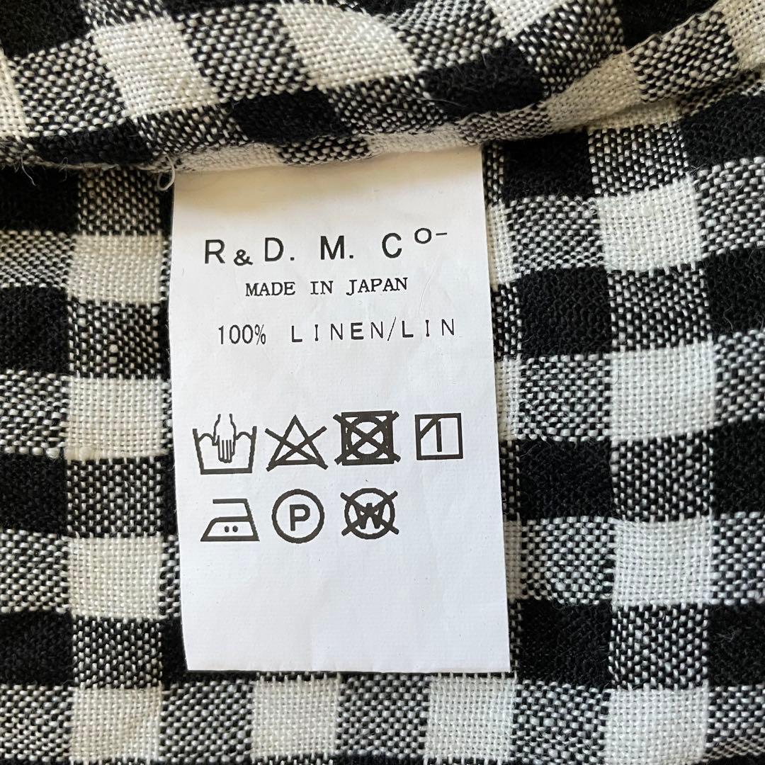 R&D.M.Co- オールドマンズテーラー 半袖 ブラウス リネン チェック