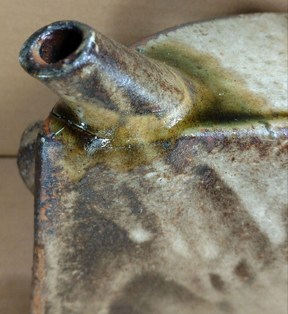 【本物保証】金城次郎 海老紋抱瓶 共箱 栞 人間国宝 壺屋焼 壷屋焼 美品