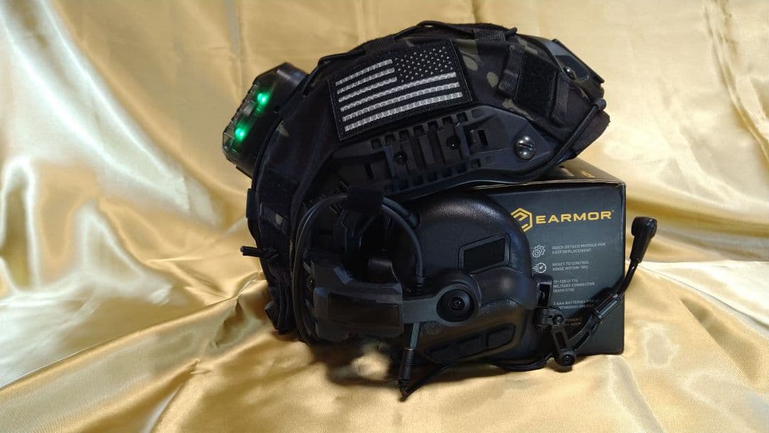 即使用可能EARMOR.M32PLUS他サバゲーブラック仕様ヘルメット★未使用品