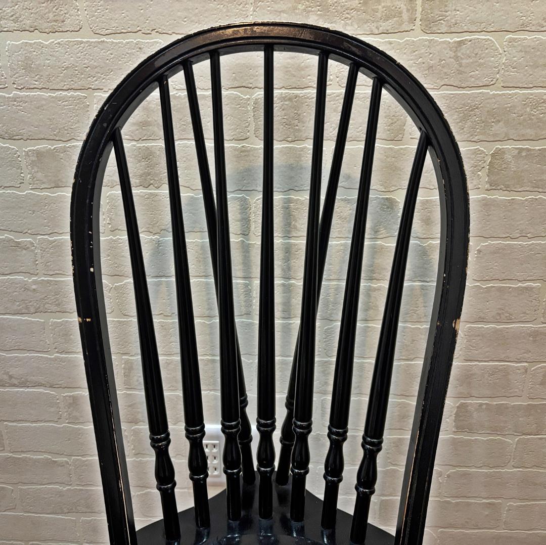 秋田木工 アンティーク レトロ ブラック スピンドルバック ウィンザーチェア②