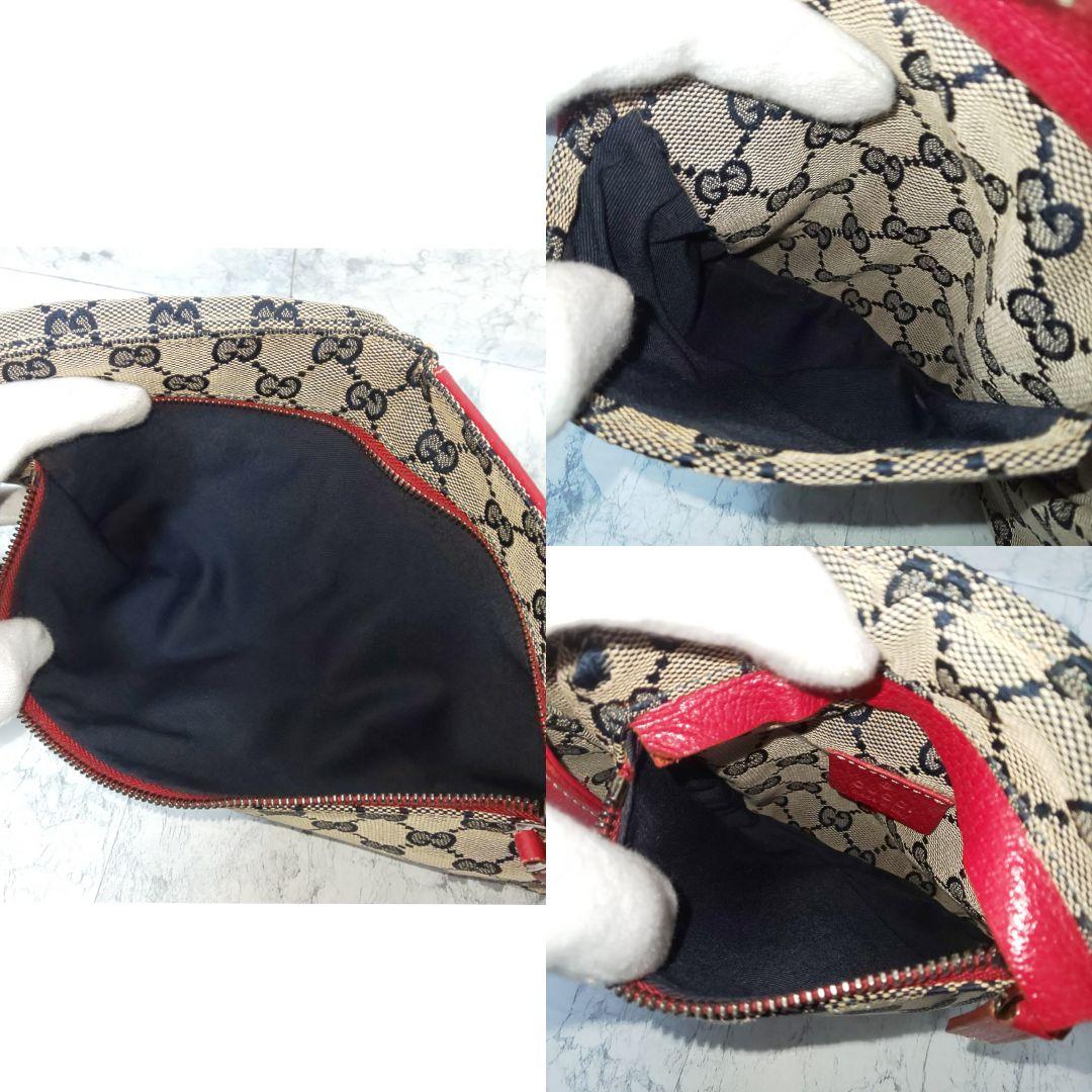 【美品/希少色】GUCCI GGキャンバス ボディーバッグ シェリー 28566