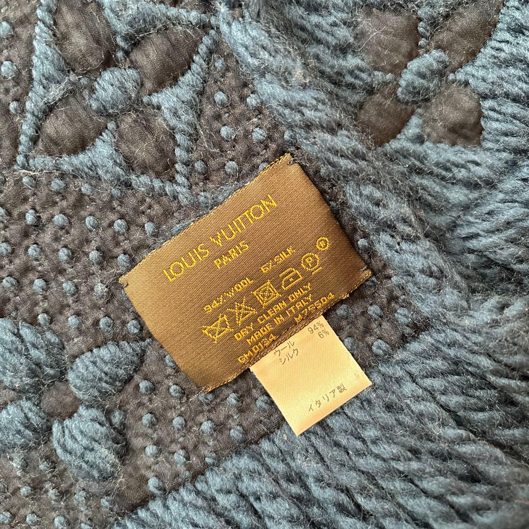 LOUIS VUITTON ダークブルー ネイビー　マフラー
