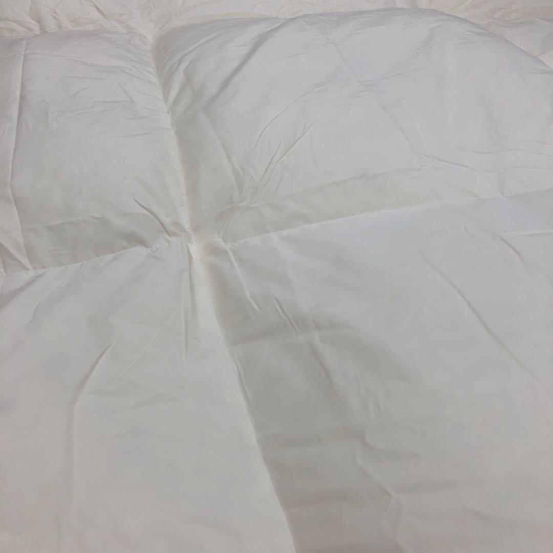 羽毛布団 セミダブル ポーランド産ホワイトマザーグース 軽量生地 生成