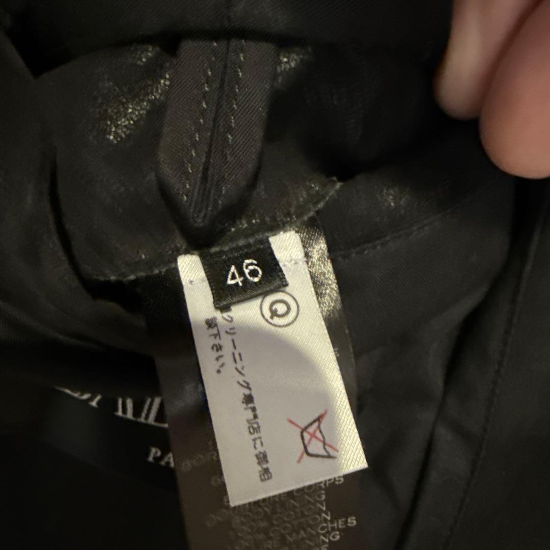 BALMAIN HOMME ブラックスエードフード付きジャケット