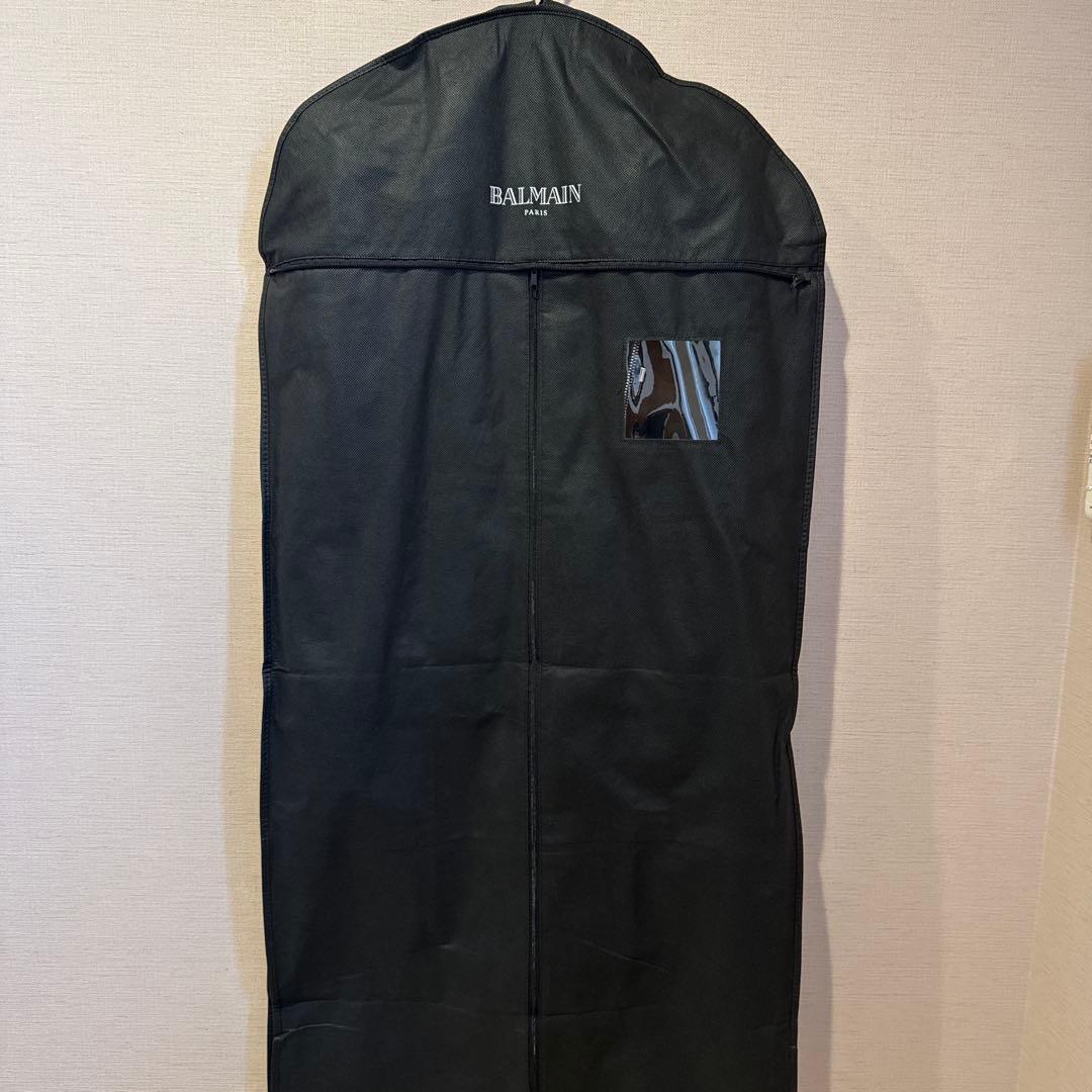 BALMAIN HOMME ブラックスエードフード付きジャケット