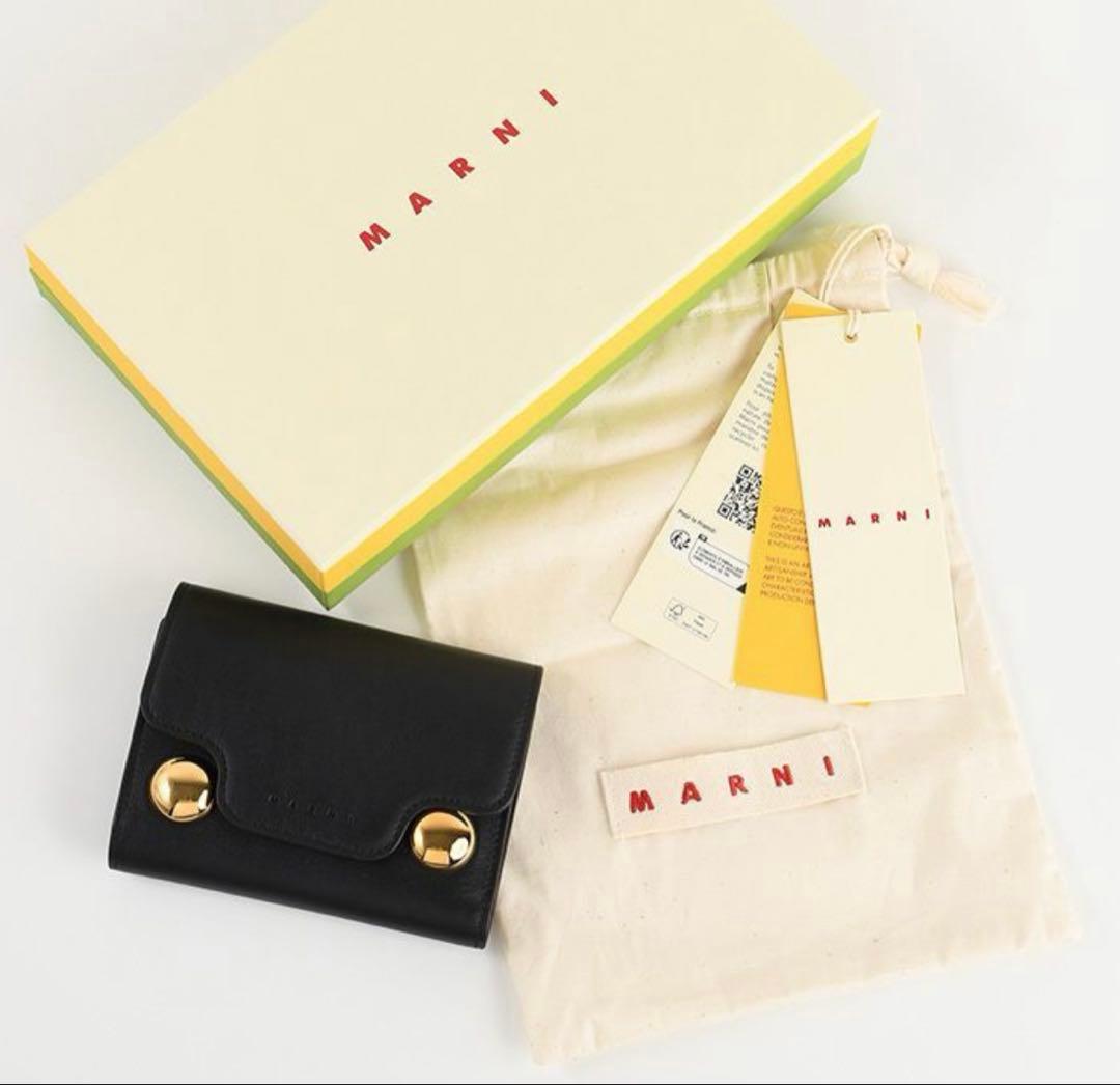 MARNI 三つ折り財布 ブラック