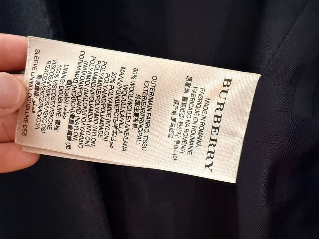 ◆BURBERRY LONDON◆ チェスターコート ネイビー