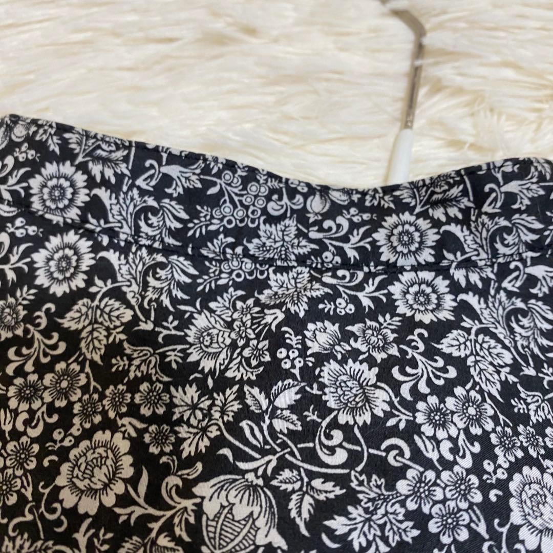 北欧暮らしの道具店 リバティプリント オールインワン ブラック ホワイト S