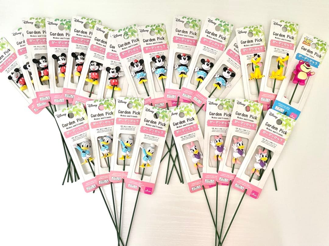 ❤️【ダイソー】新品 ディズニー ガーデンピック ミッキー&フレンズ 23本セット