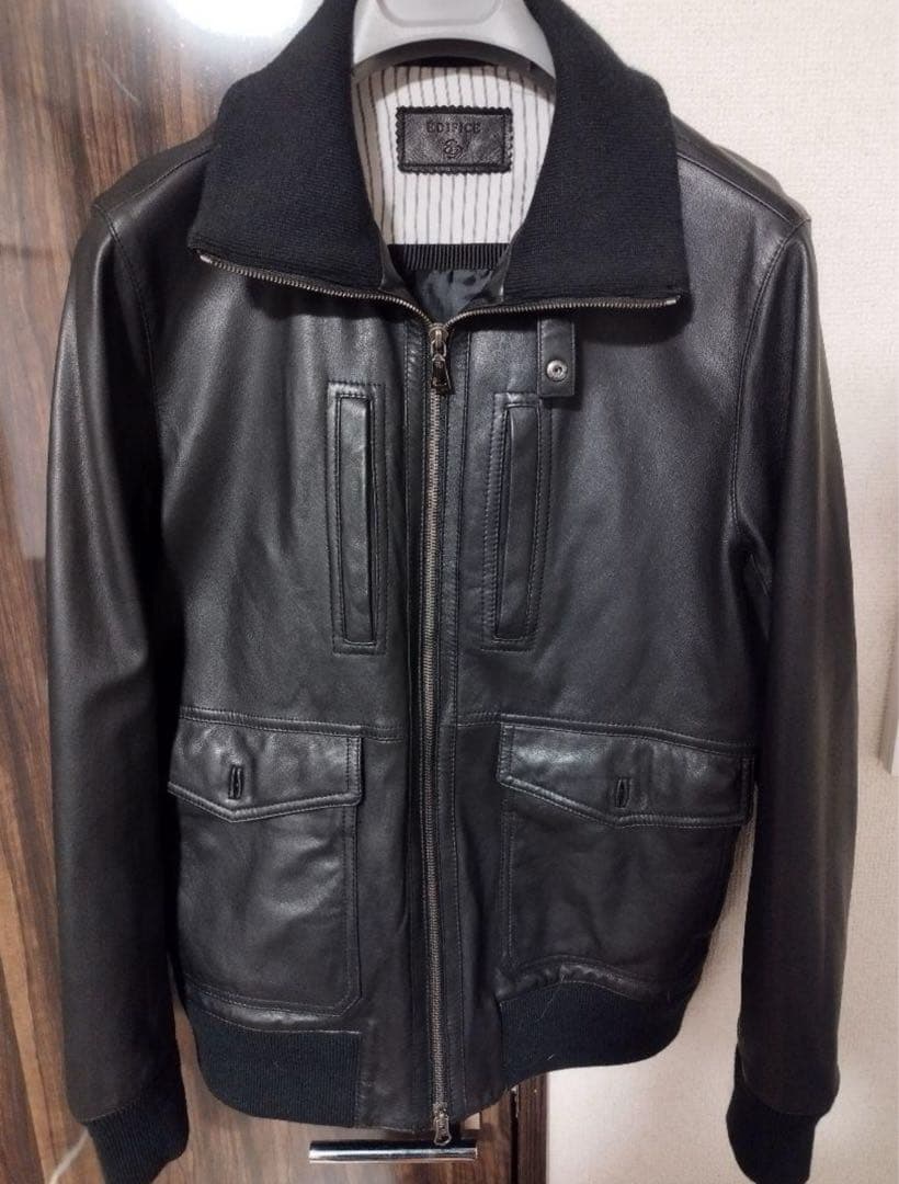 エディフィス　レザーブルゾン　40サイズ